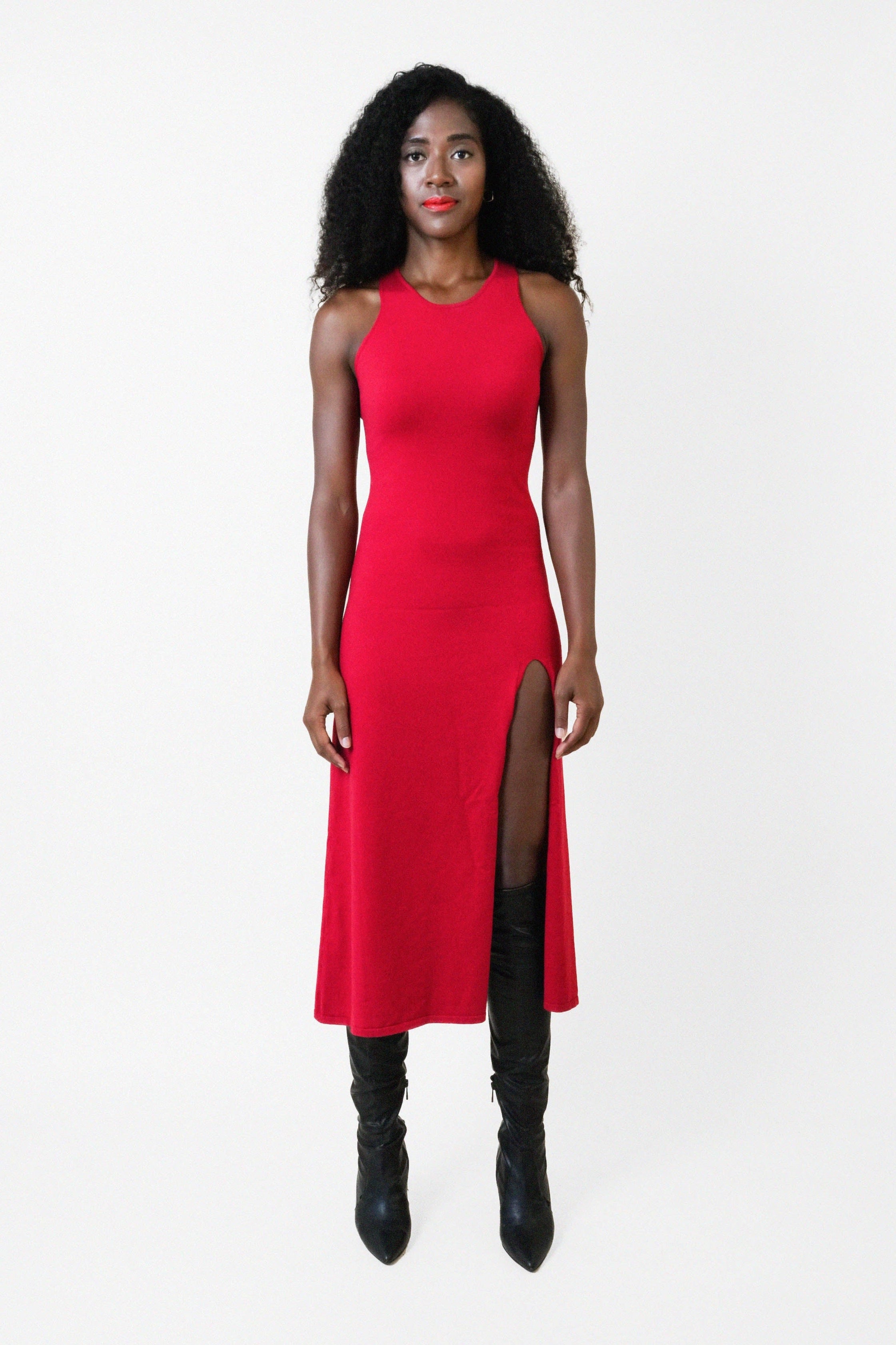 KELLY DRESS in Scarlet Red - OctoberEighteen