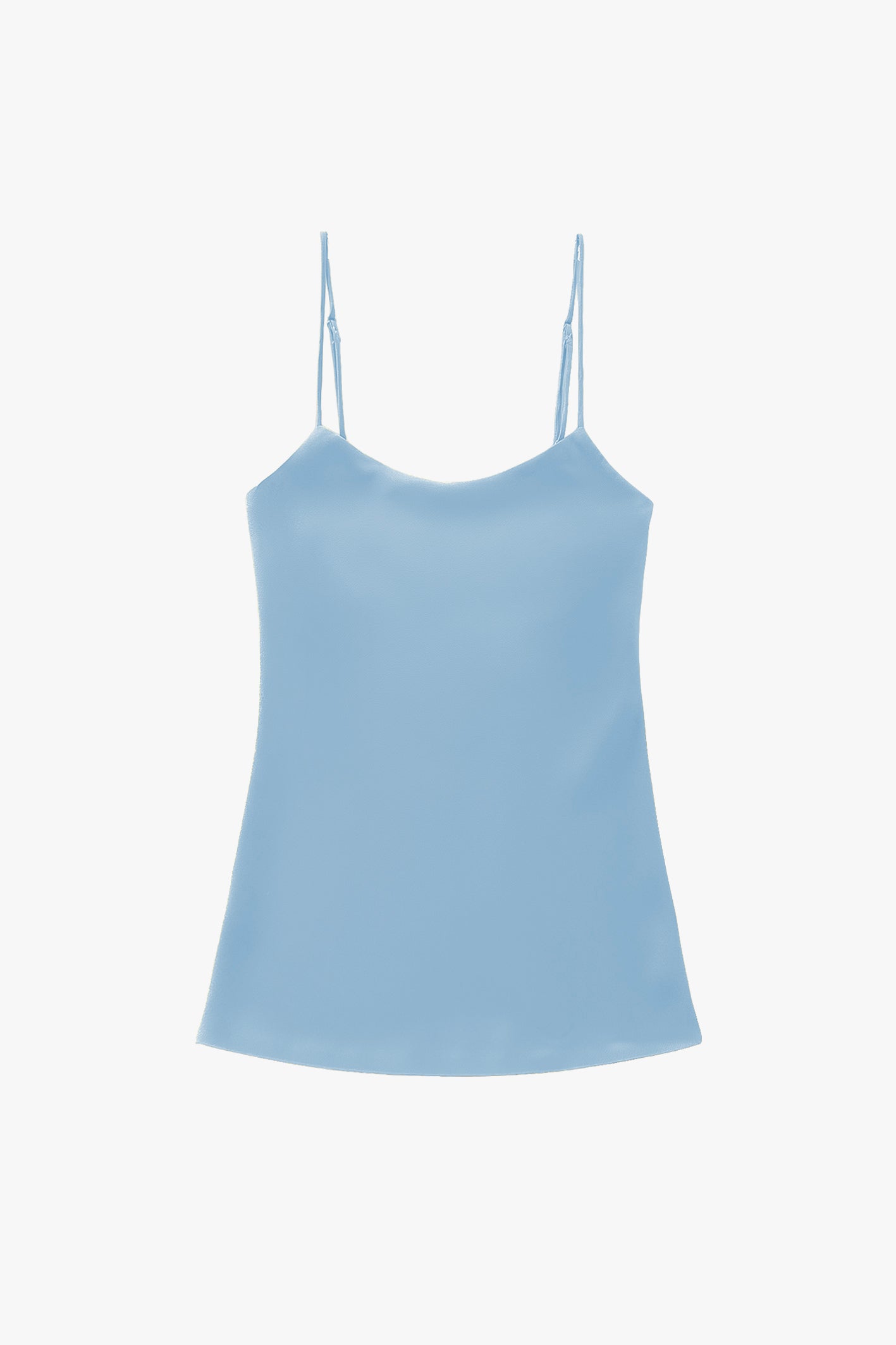 Aria Bias Cut Cami Top In Icy Blue Satin – MONO BÍAS