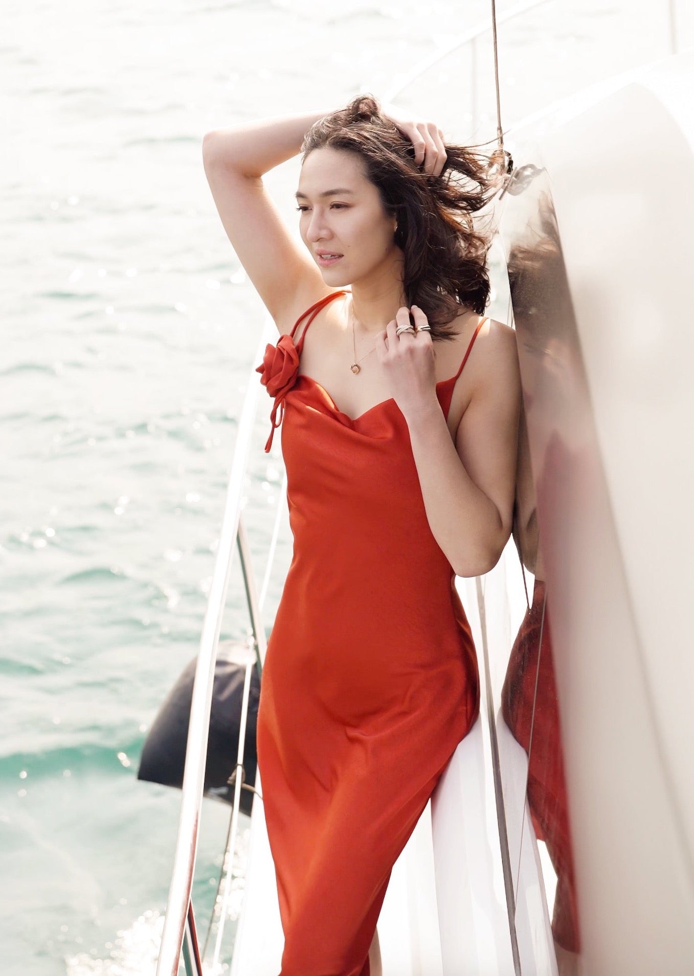 DESIREE DRESS in Vermillion - OctoberEighteen