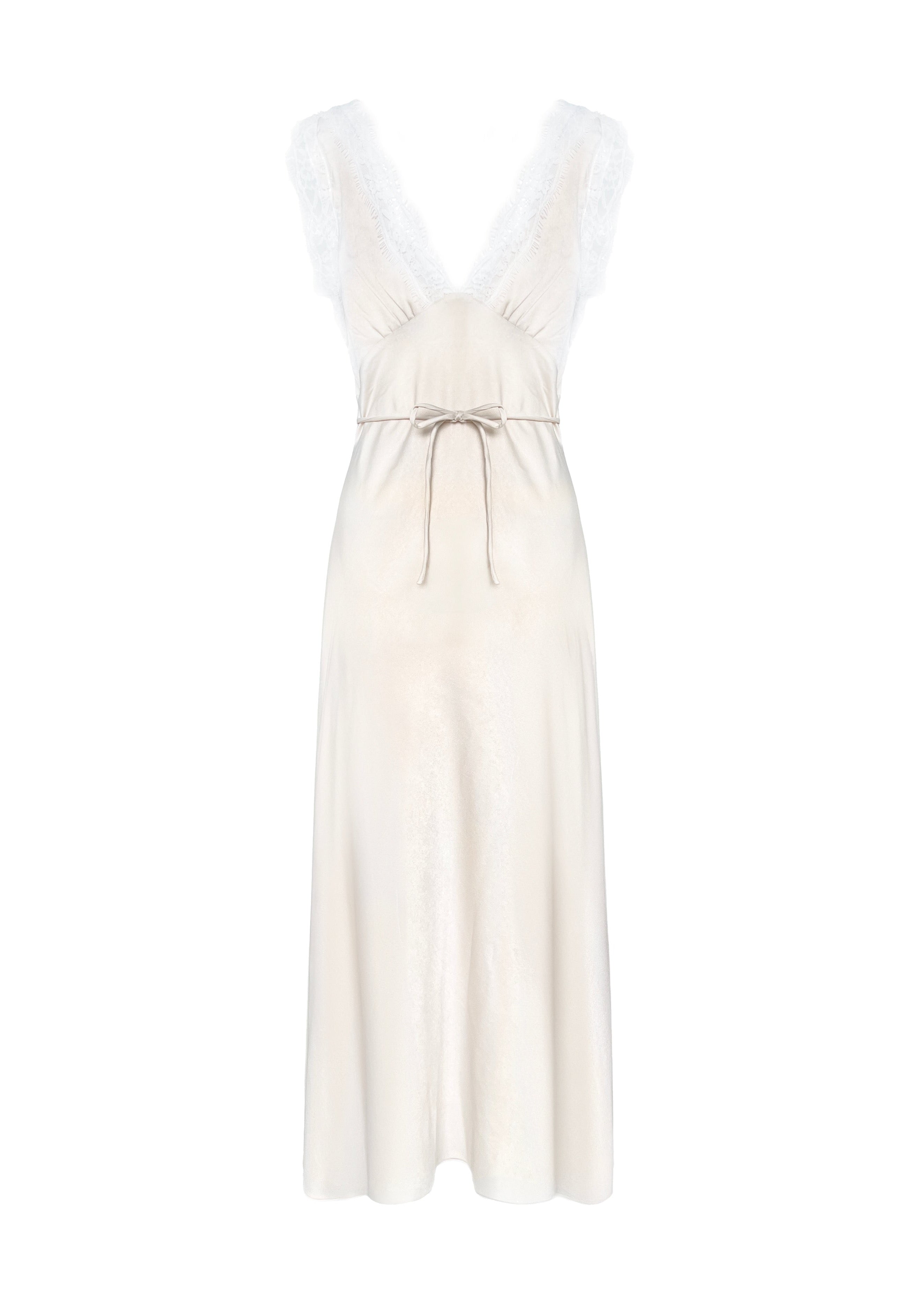 TABITHA DRESS in Cream White - OctoberEighteen