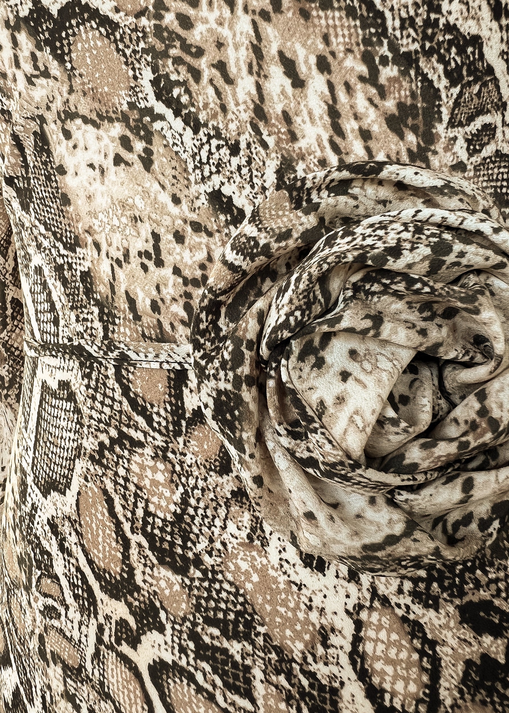 Kyra Bias Cut Long Sleeve Maxi Dress In Python