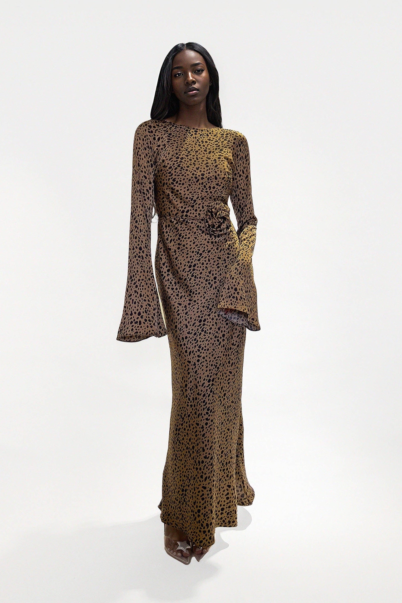 KYRA DRESS in Desert Dalmatian - OctoberEighteen