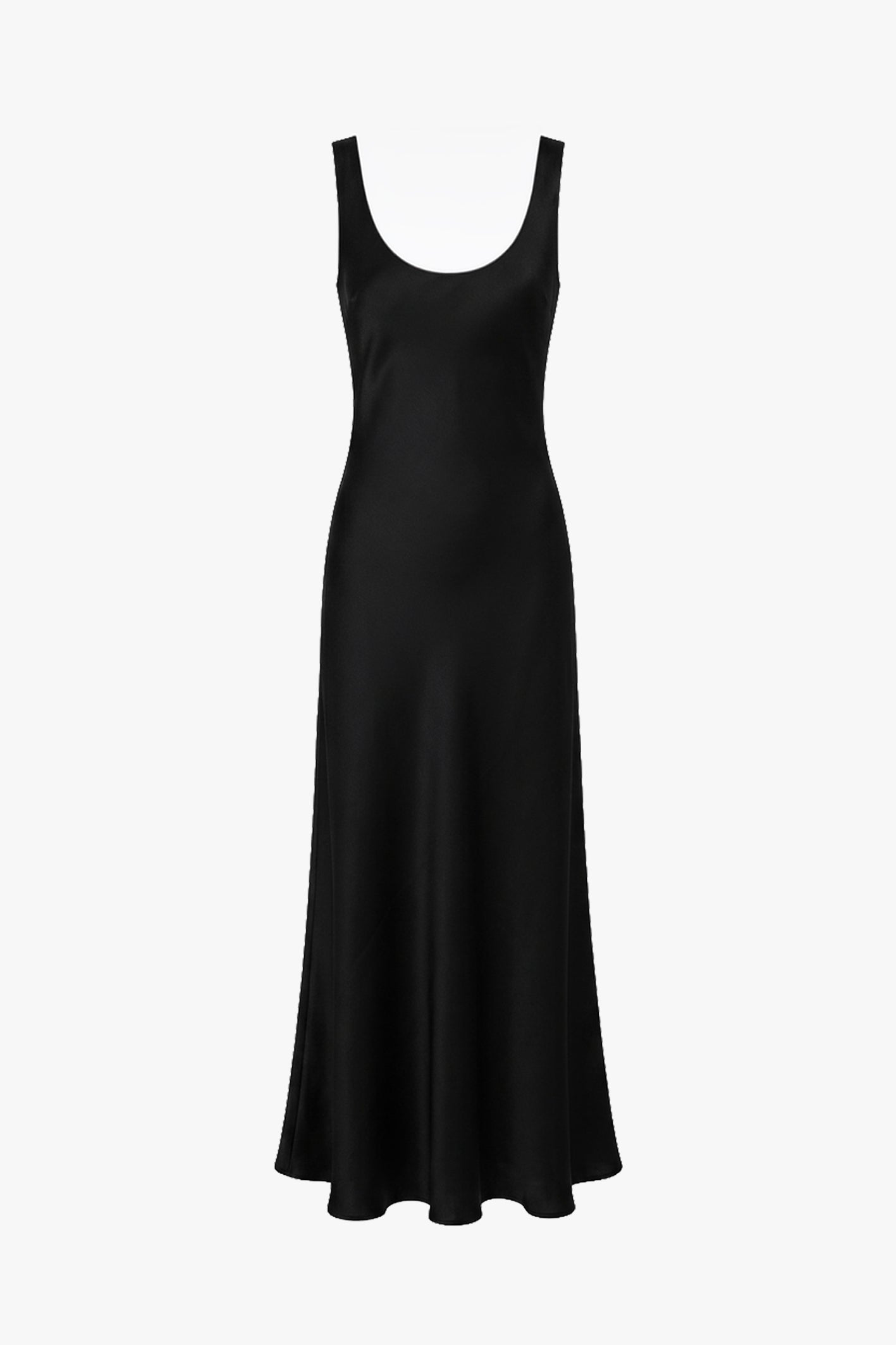 Lennox Dress in Black Satin
