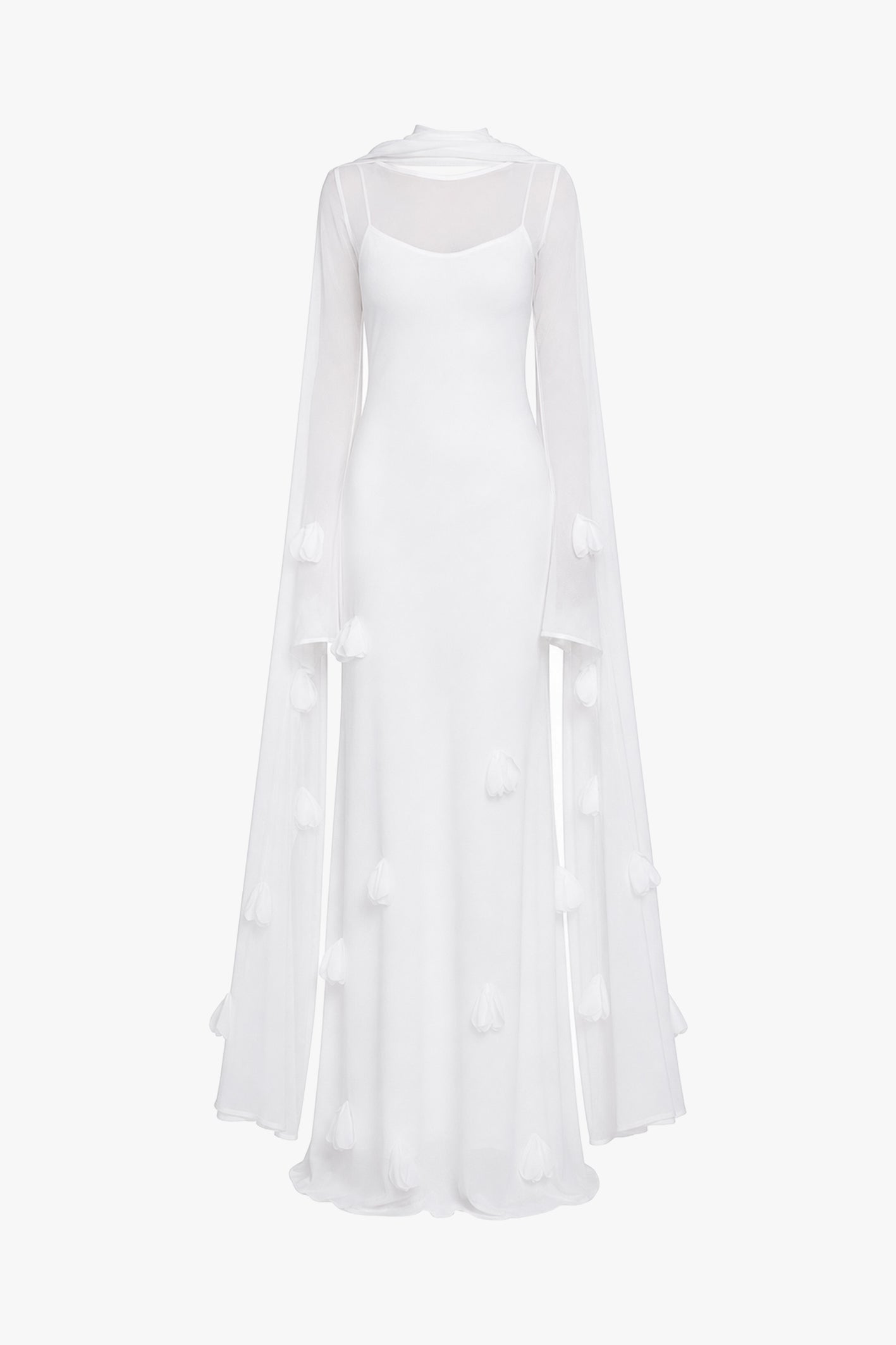 Phantom Gown in White Chiffon