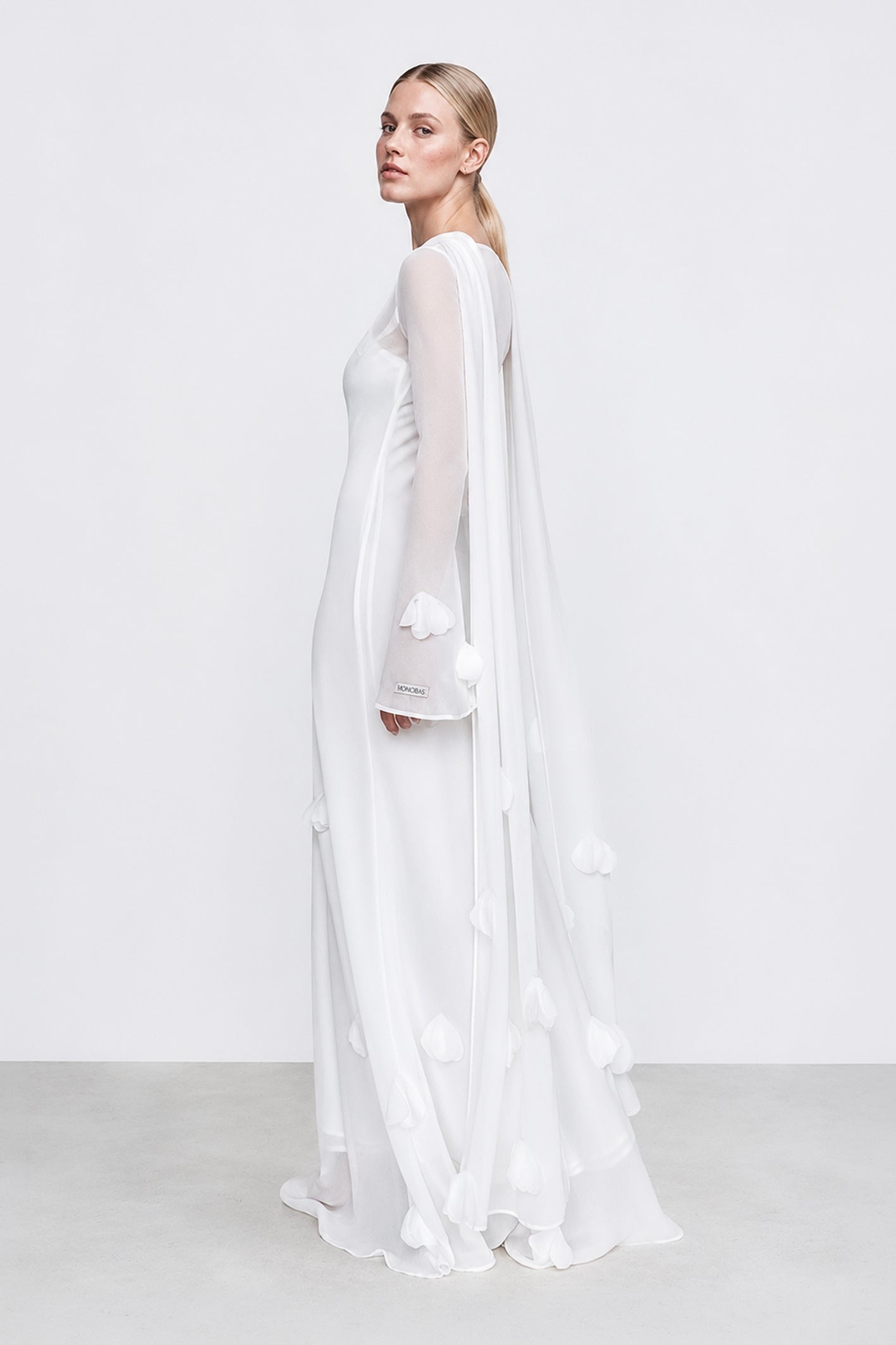 Phantom Gown in White Chiffon