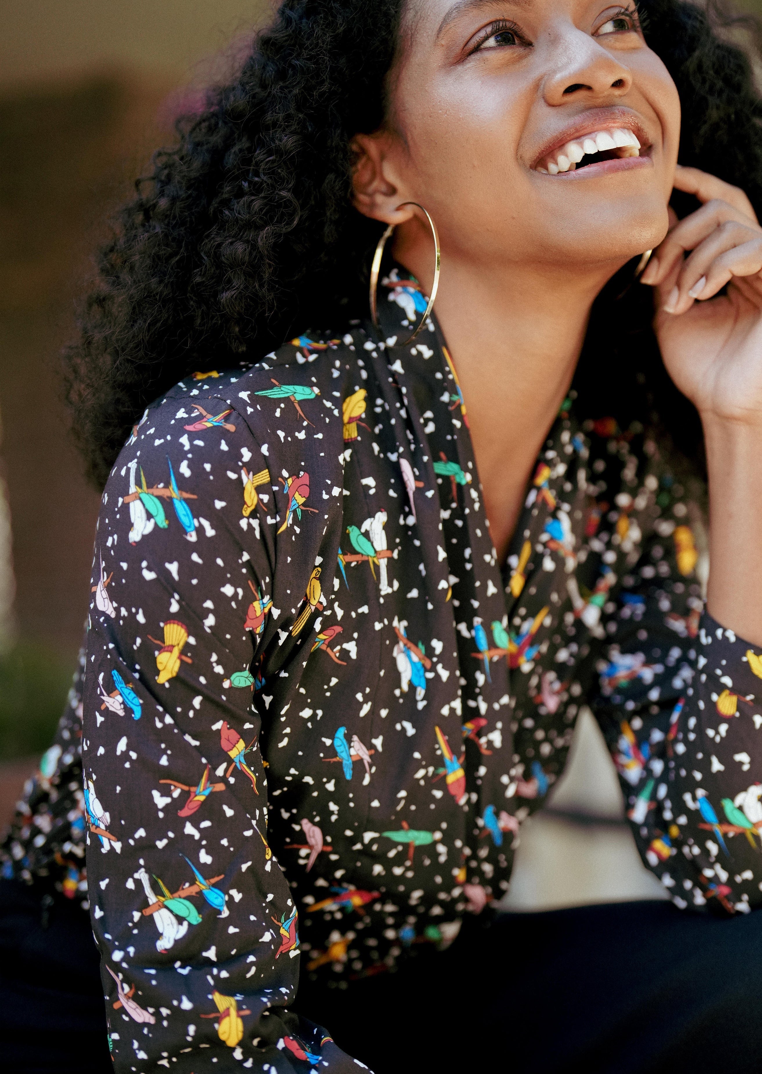 FLORENCE BLOUSE in Naughty Parrot - OctoberEighteen