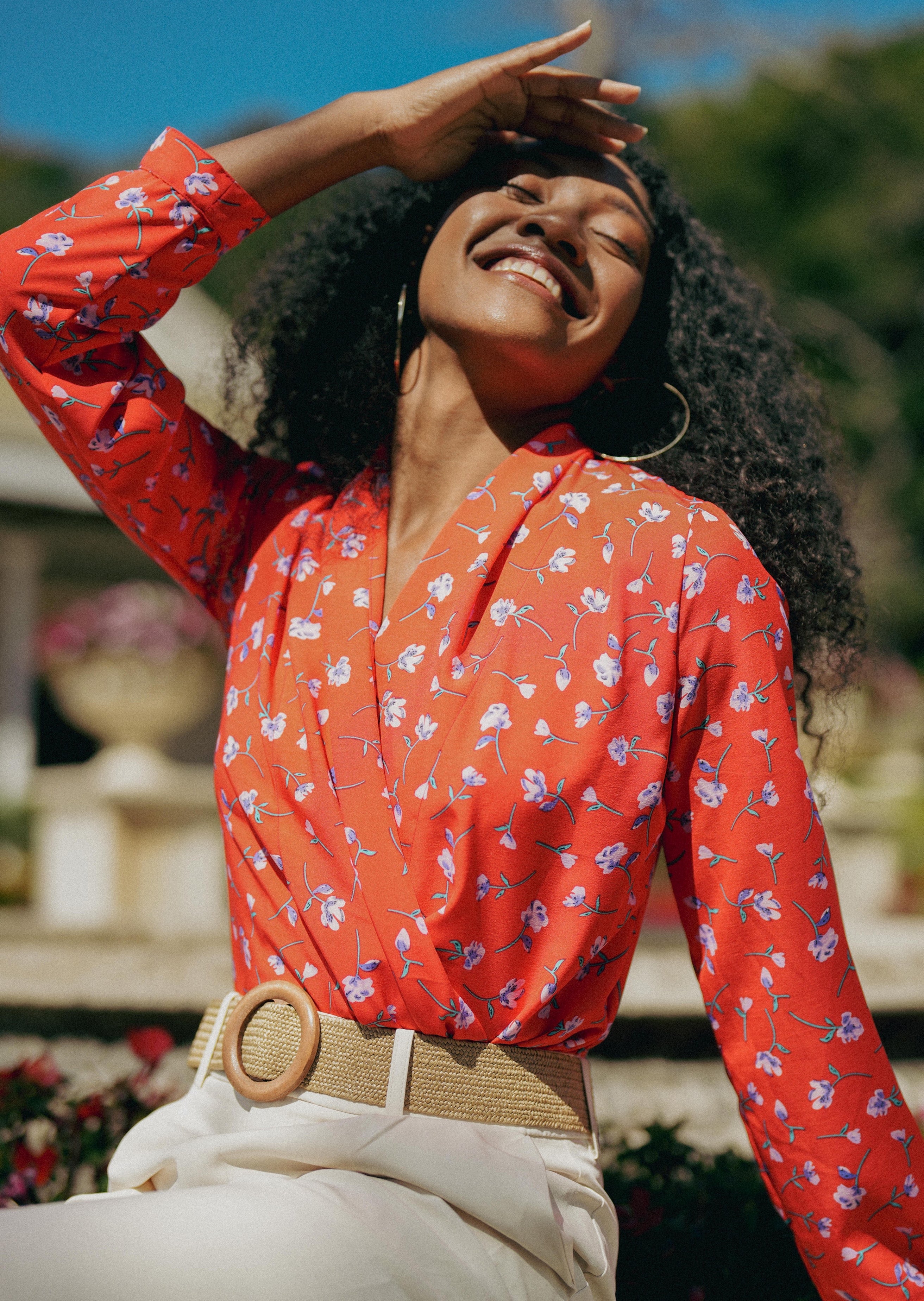 FLORENCE BLOUSE in Passion - OctoberEighteen