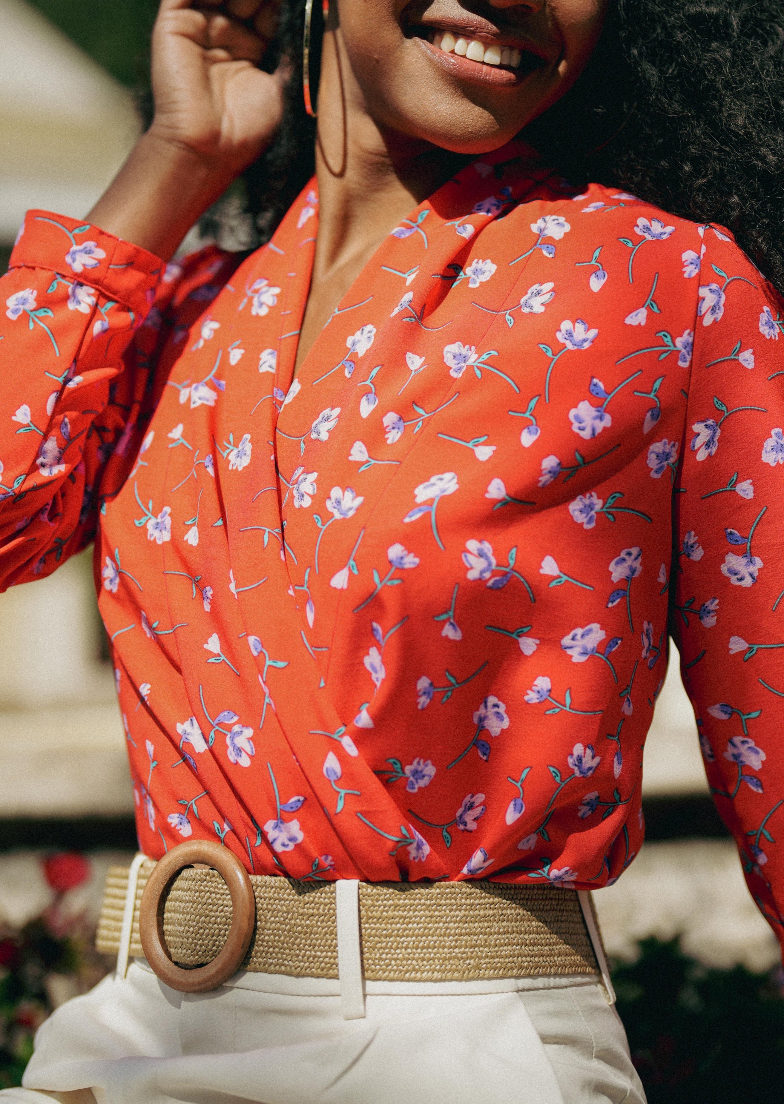 FLORENCE BLOUSE in Passion - OctoberEighteen