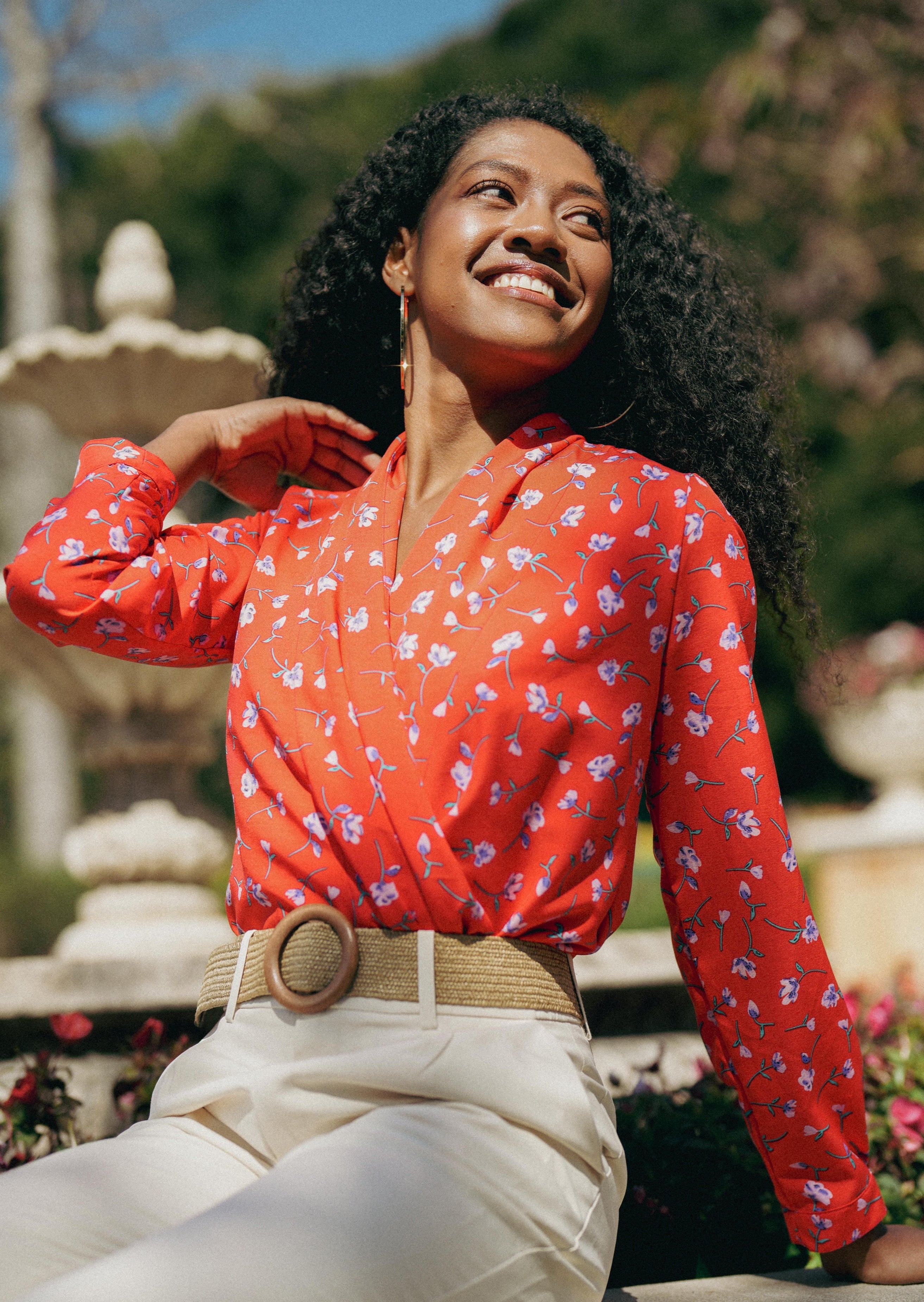 FLORENCE BLOUSE in Passion - OctoberEighteen