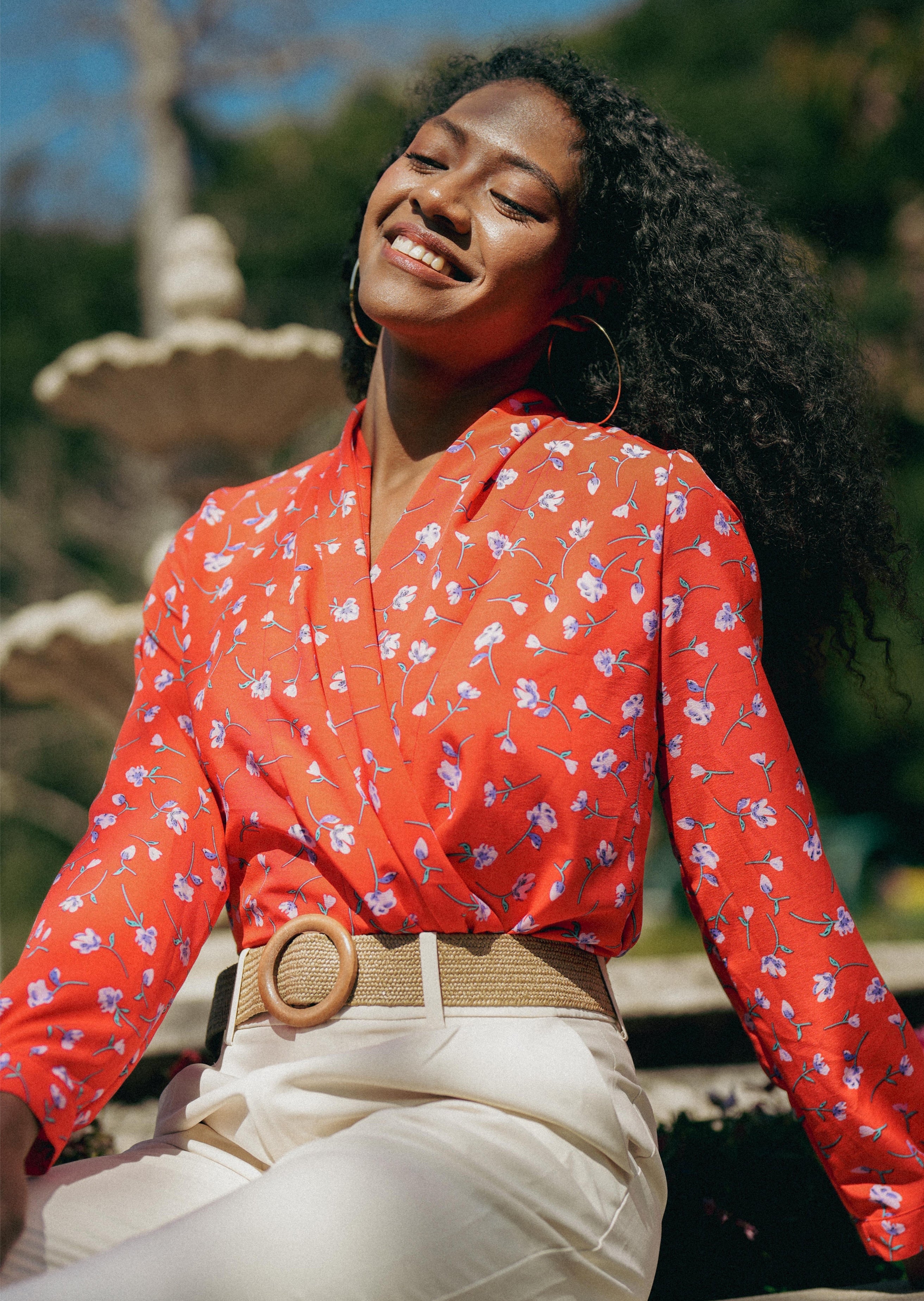 FLORENCE BLOUSE in Passion - OctoberEighteen